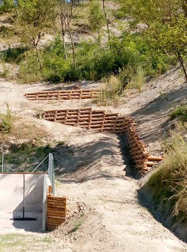 Palificata doppia in legno a Monterenzio